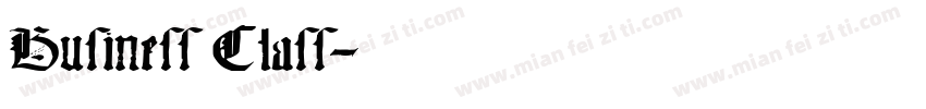 Business Class字体转换